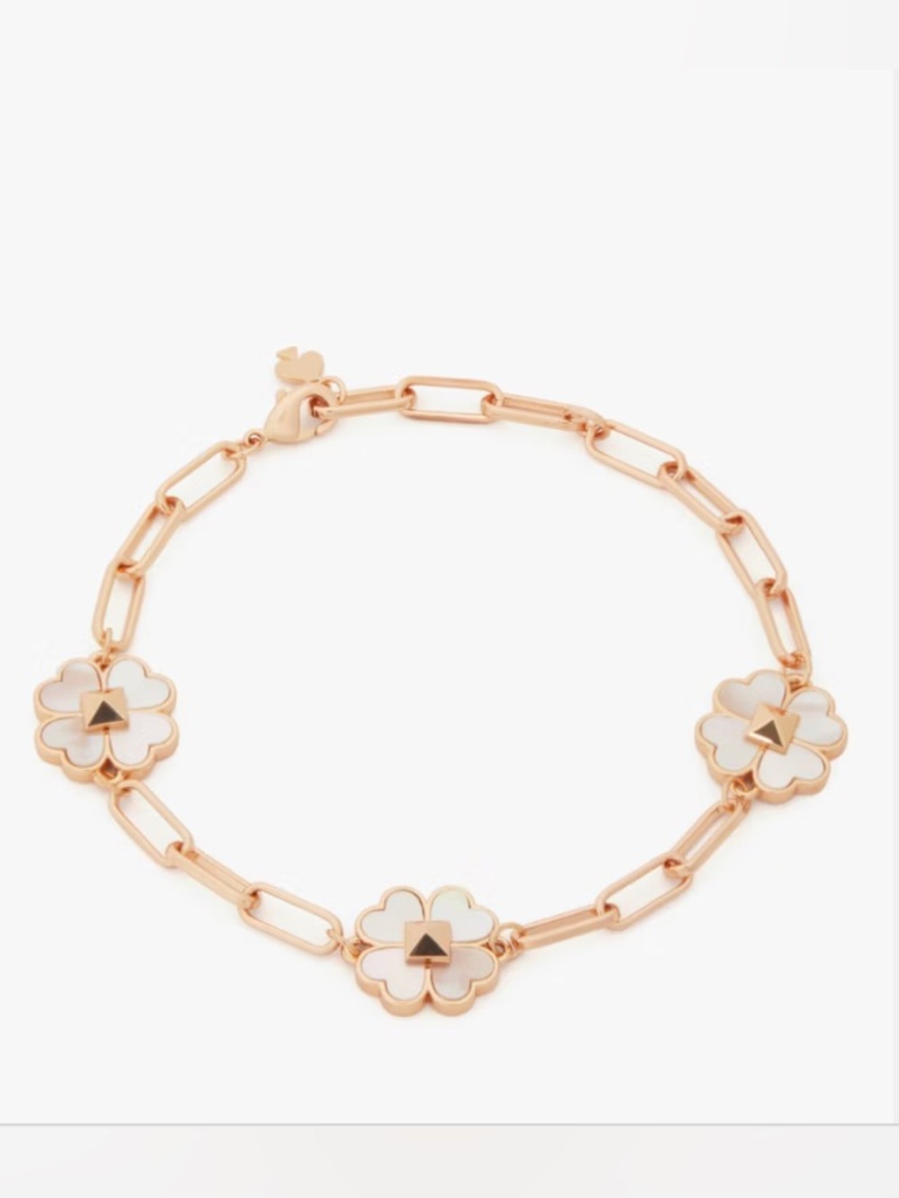 NWT. ♠️ Gorgeous Kate Spade bracelet in Rose Gold with off-white spades